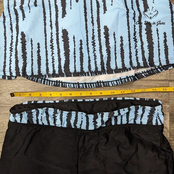 Summer Mae Cage Back Boyshort Tankini Swimsuit Size XL - Picture 2 of 3